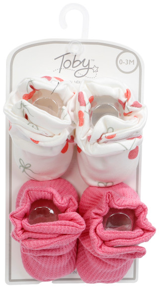 Thumbnail 1: Toby NYC Baby Girls 2 Pk Print Booties 