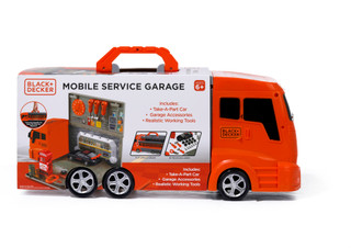 Thumbnail 1: Black & Decker 36 Pc Mobile Service Garage Toy Set 