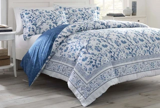 Thumbnail 6: Laura Ashley Laura Ashley Charlotte Blue Duvet Cover Set 