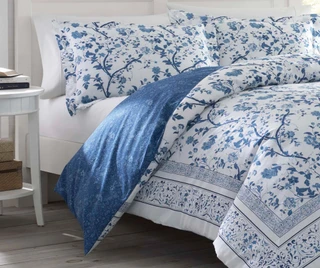 Thumbnail 12: Laura Ashley Laura Ashley Charlotte Blue Duvet Cover Set 