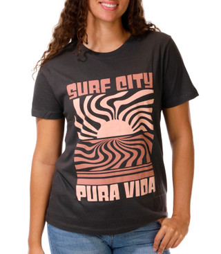 Thumbnail 1: PURA VIDA Junior's Short Sleeve Graphic Crew Neck Tee 
