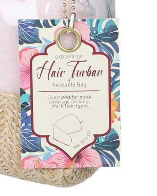 Thumbnail 2: Lifestyle Extra Large Hair Turban & Reuseable Bag 