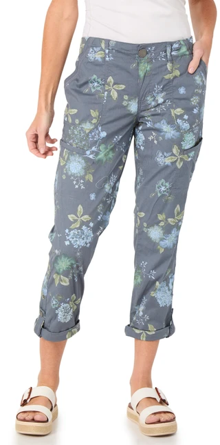Thumbnail 1: Democracy Woman's Casual Floral Capri Pants 