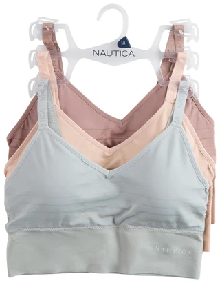 Thumbnail 1: Nautica Plus 3-Pack Seamless Lounge Bras 