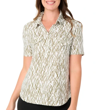 Thumbnail 1: Coral Bay Petite Short Sleeve 2 PocketTop 