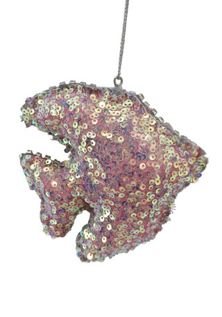 Thumbnail 2: Magical Season Pink Beaded Fish Ornament 