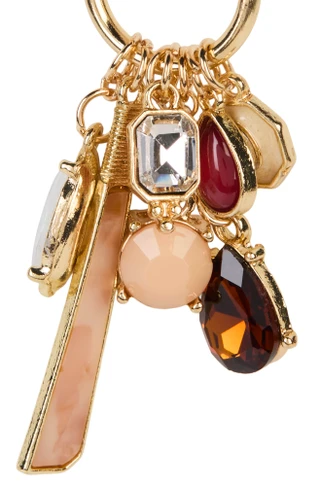 Thumbnail 2: Nautica Gold Multi-Cluster Charm Necklace 