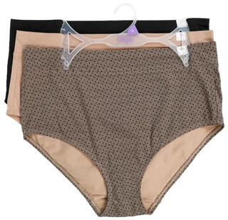 Thumbnail 1: Olga by Warners Women's Plus 3 Pk High Waist Comfort Brief Panties 