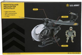 Thumbnail 2: Brooklyn Lollipop Nightstalker Helicopter & Pilot with Lights & Sounds 