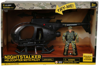 Thumbnail 1: Brooklyn Lollipop Nightstalker Helicopter & Pilot with Lights & Sounds 