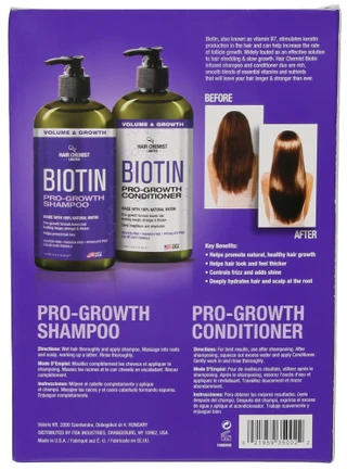 Thumbnail 2: HAIR CHEMIST 2 Pc Biotin Pro-Growth Shampoo & Conditioner Set 
