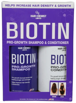 Thumbnail 1: HAIR CHEMIST 2 Pc Biotin Pro-Growth Shampoo & Conditioner Set 