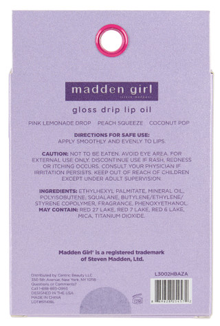 Thumbnail 2: Madden Girl 3 Pk Gloss Drip Lip Oils 