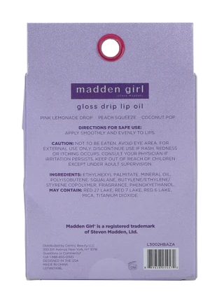 Thumbnail 2: Madden Girl 3 Pk Gloss Drip Lip Oils 