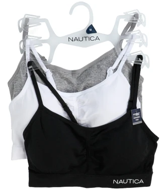 Thumbnail 1: Nautica Women's 3 Pk Seamless Bralettes 