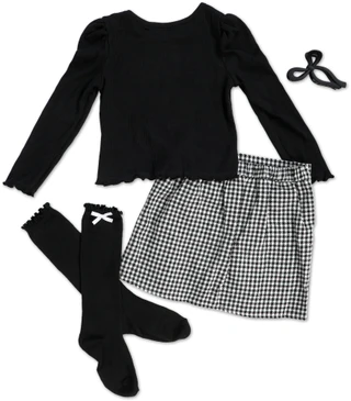 Thumbnail 2: Btween Toddler Girls 4 Pc Skirt Set  