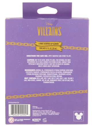 Thumbnail 2: Disney 5 Pk Villains Scented Lip Glosses  