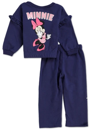 Thumbnail 2: Disney Jr. Toddler Girls 2 Pc Ruffle Sleeve Minnie & Mickey Jogger Set 