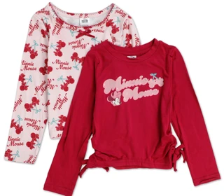 Thumbnail 1: Disney Little Girls 2 Pc Minnie Mouse Cherries & Bows Tops 