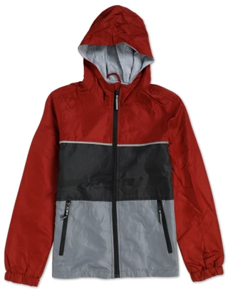 Thumbnail 1: Distortion Boys 2 Pocket Unlined Hooded Windbreaker 