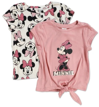 Thumbnail 1: Disney Little Girls 2 Pc Minnie Mouse Short Sleeve Top Set 