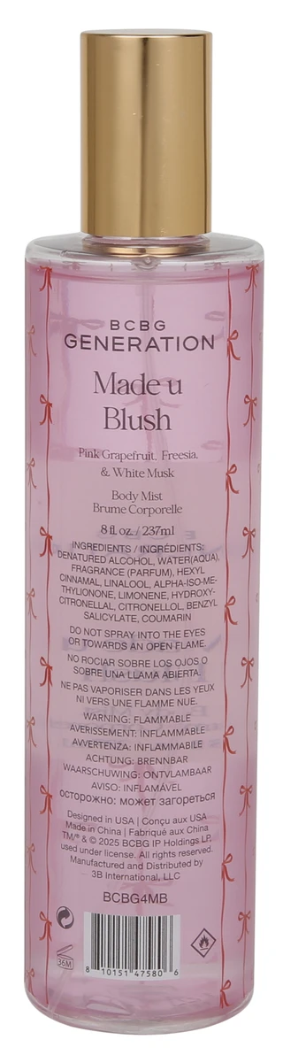 Thumbnail 2: BCBGeneration 8 oz Made U Blush Body Mist for Her 