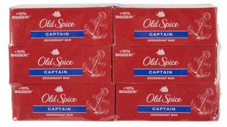 Thumbnail 1: Old Spice 6 Pk Captain Deodorant Bar Soap  