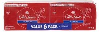 Thumbnail 2: Old Spice 6 Pk Captain Deodorant Bar Soap  
