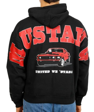 Thumbnail 1: Ford Men's United We 'Stang Kangaroo Pocket Hooded Sweatshirt 