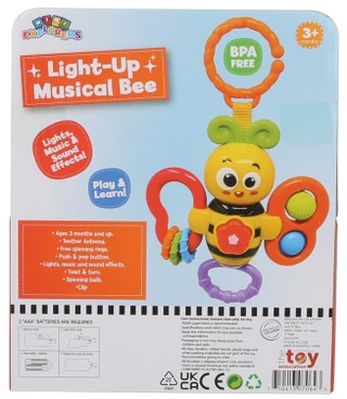 Thumbnail 2: Brooklyn Lollipop Light-Up Musical Bee Teether Toy 