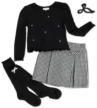 Thumbnail 1: Btween Little Girls 4 Pc Skirt Set  