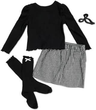 Thumbnail 2: Btween Little Girls 4 Pc Skirt Set  