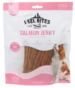 Thumbnail 1: Kind Rewards 12 Pk Salmon Jerky Premium Dog Treats 
