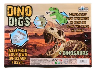 Thumbnail 2: Brooklyn Lollipop 4 Pc Lights & Sounds Dino w/ Buildable Dino Fossil Kit 