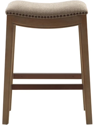 Thumbnail 2: Madison Park Madison Park Westly Saddle Counter Beige Stool 