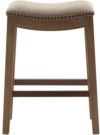 Thumbnail 1: Madison Park Madison Park Westly Saddle Counter Beige Stool 