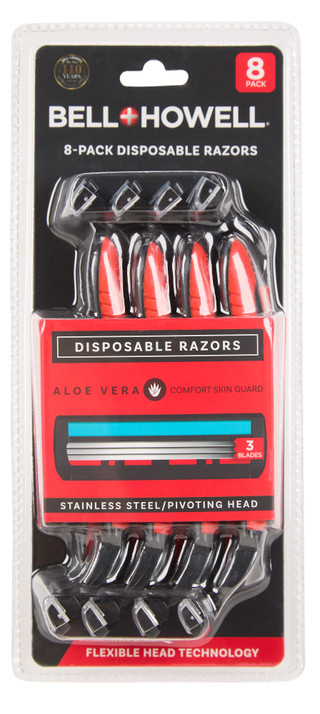 Thumbnail 1: Bell Howell 8 Pk Disposable Razors  