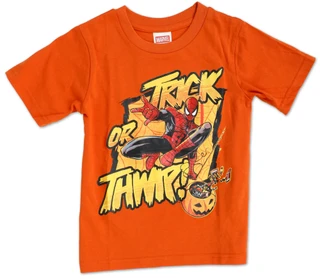 Thumbnail 1: Marvel Little Boys Halloween Trick or Treat Spiderman Graphic Tee 
