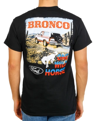 Thumbnail 1: Hybrid Apparel Men's One Wild Horse Bronco Graphic Tee 