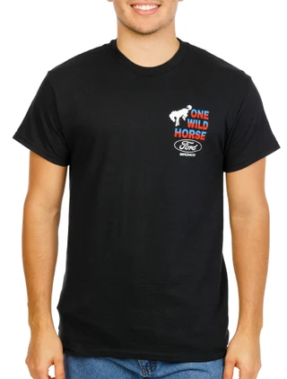 Thumbnail 2: Hybrid Apparel Men's One Wild Horse Bronco Graphic Tee 