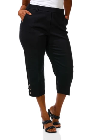 Thumbnail 1: Zac & Rachel Women's Plus Slim Crop Pants 
