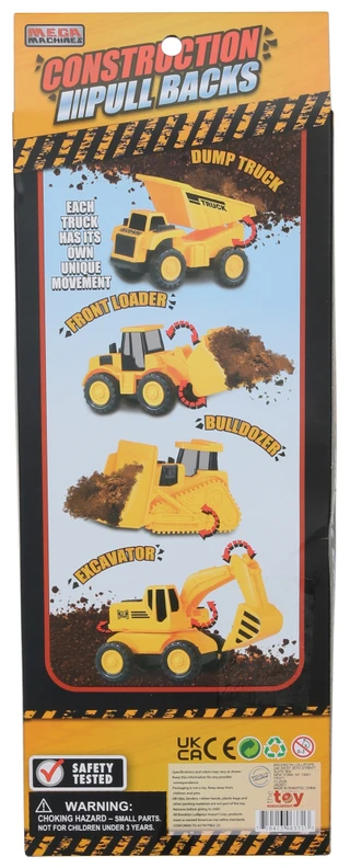 Thumbnail 2: Brooklyn Lollipop 4 Pk Construction Pullback Toys 