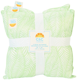 Thumbnail 1: C&C California Set of 2 18 x 18 Outdoor Decorative Pillows 