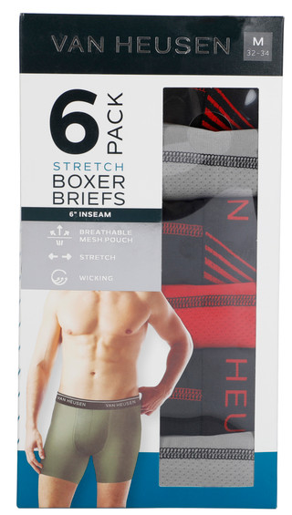 Thumbnail 1: Van Heusen Men's 6-Pack Stretch Boxer Briefs 