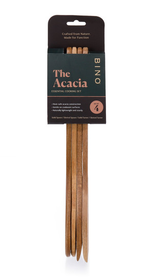 Thumbnail 1: Bino 4-Piece Acacia Cooking Utensil Set 