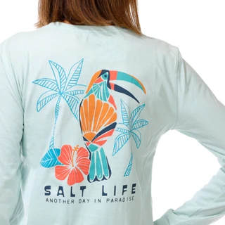 Thumbnail 2: Salt Life Women's Long Sleeve Toucan Palm Print Tee 