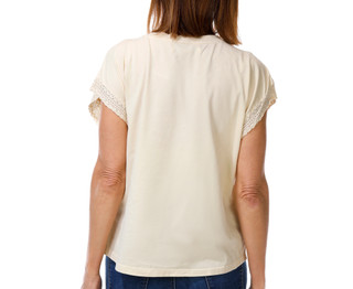 Thumbnail 2: CITY BLUES Women's Short Sleeve Seashell Print Top 