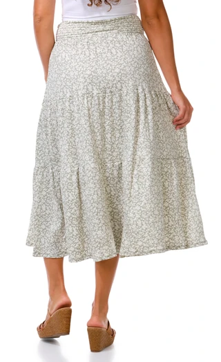 Thumbnail 3: Derek Heart Juniors' Tiered Maxi Skirt 