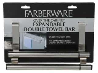 Thumbnail 1: Farberware Expandable Over Cabinet Double Towel Bar 
