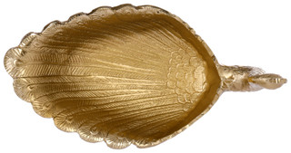 Thumbnail 3: THREE HANDS CORP. Metal Peacock Decorative Bowl 